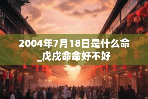2004年7月18日是什么命_戊戌命命好不好