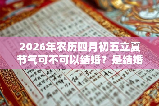 2026年农历四月初五立夏节气可不可以结婚？是结婚吉日吗？