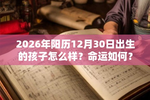 2026年阳历12月30日出生的孩子怎么样？命运如何？
