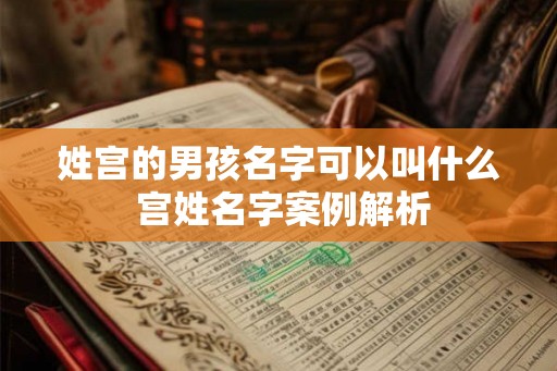 姓宫的男孩名字可以叫什么 宫姓名字案例解析