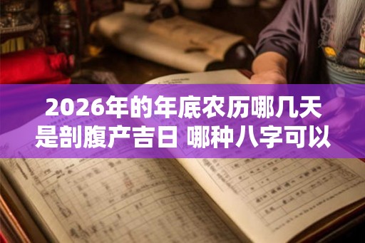 2026年的年底农历哪几天是剖腹产吉日 哪种八字可以旺子女