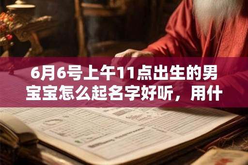 6月6号上午11点出生的男宝宝怎么起名字好听，用什么字好