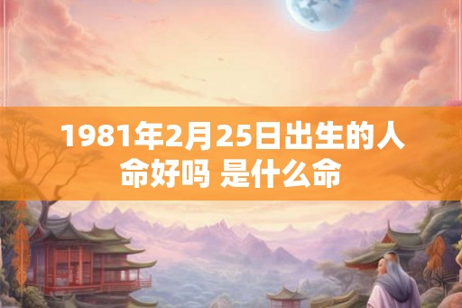 1981年2月25日出生的人命好吗 是什么命 1981年2月25日出生的人命好吗 是什么命