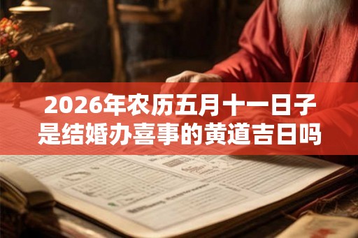 2026年农历五月十一日子是结婚办喜事的黄道吉日吗？