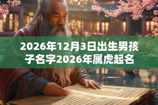 2026年12月3日出生男孩子名字2026年属虎起名 2026年12月3日出生男孩子名字2026年属虎起名