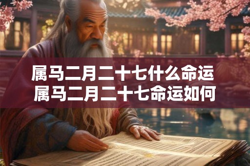 属马二月二十七什么命运 属马二月二十七命运如何