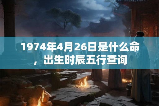 1974年4月26日是什么命，出生时辰五行查询