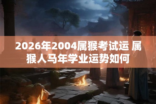 2026年2004属猴考试运 属猴人马年学业运势如何