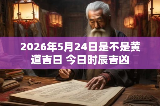 2026年5月24日是不是黄道吉日 今日时辰吉凶