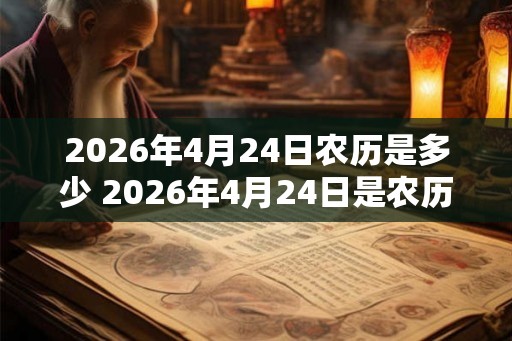 2026年4月24日农历是多少 2026年4月24日是农历几月几日 2026年4月24日农历是多少 2026年4月24日是农历几月几日