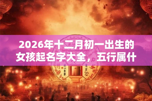2026年十二月初一出生的女孩起名字大全，五行属什么