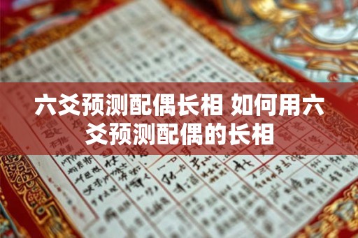 六爻预测配偶长相 如何用六爻预测配偶的长相 六爻预测配偶长相 如何用六爻预测配偶的长相