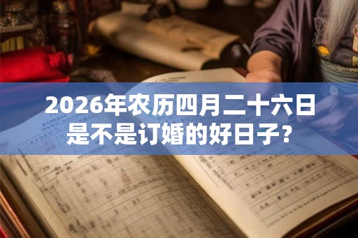 2026年农历四月二十六日是不是订婚的好日子？