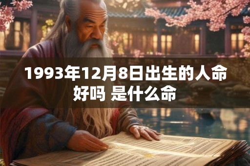 1993年12月8日出生的人命好吗 是什么命