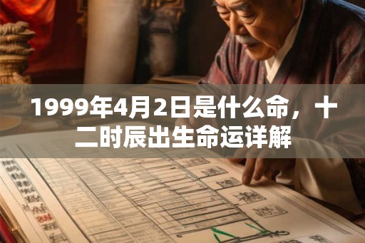 1999年4月2日是什么命，十二时辰出生命运详解