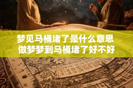 梦见马桶堵了是什么意思 做梦梦到马桶堵了好不好