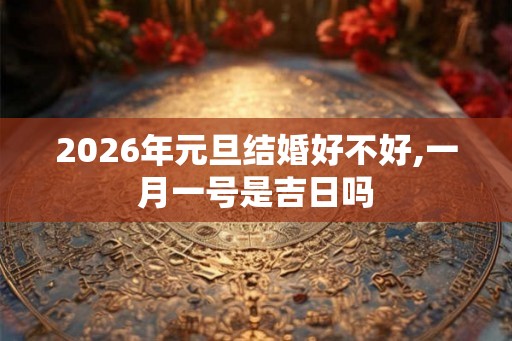 2026年元旦结婚好不好,一月一号是吉日吗