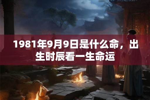 1981年9月9日是什么命，出生时辰看一生命运