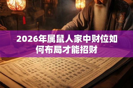 2026年属鼠人家中财位如何布局才能招财
