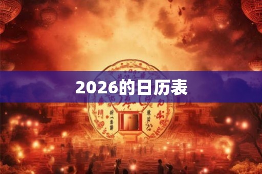 2026的日历表