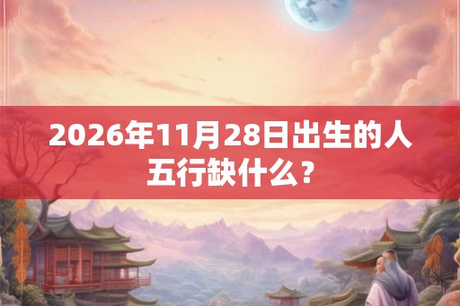 2026年11月28日出生的人五行缺什么？