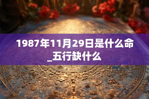 1987年11月29日是什么命_五行缺什么