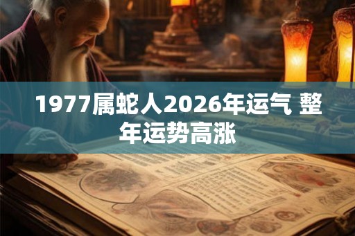1977属蛇人2026年运气 整年运势高涨