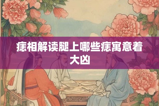 痣相解读腿上哪些痣寓意着大凶