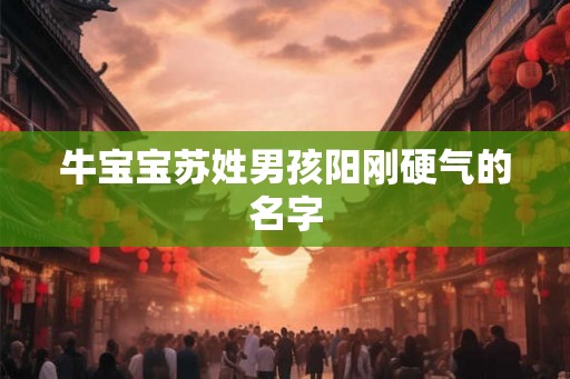牛宝宝苏姓男孩阳刚硬气的名字