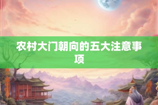 农村大门朝向的五大注意事项