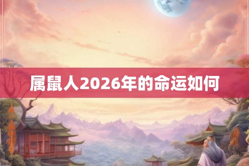 属鼠人2026年的命运如何