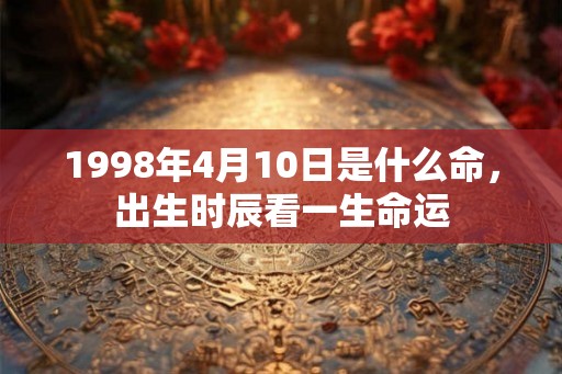 1998年4月10日是什么命，出生时辰看一生命运