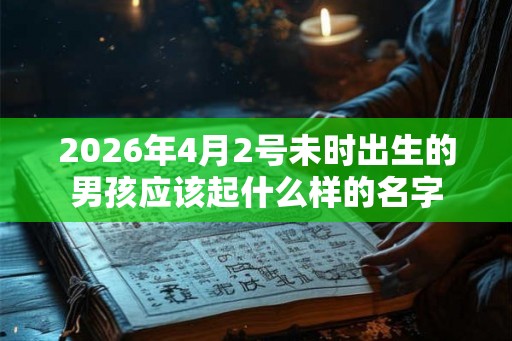 2026年4月2号未时出生的男孩应该起什么样的名字
