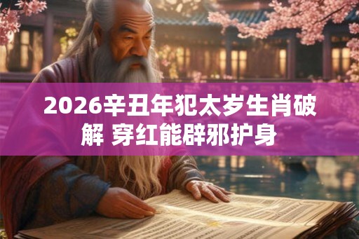 2026辛丑年犯太岁生肖破解 穿红能辟邪护身