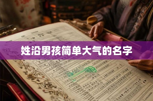 姓沿男孩简单大气的名字