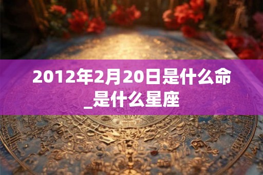2012年2月20日是什么命_是什么星座