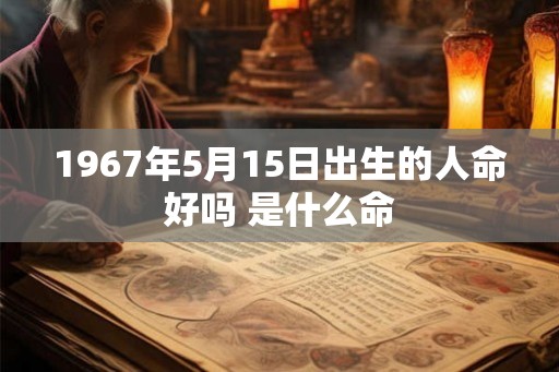 1967年5月15日出生的人命好吗 是什么命