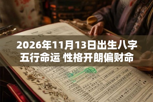 2026年11月13日出生八字五行命运 性格开朗偏财命局 2026年11月13日出生八字五行命运 性格开朗偏财命局