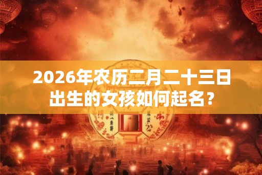2026年农历二月二十三日出生的女孩如何起名? 2026年农历二月二十三日出生的女孩如何起名?