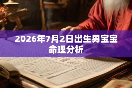 2026年7月2日出生男宝宝命理分析