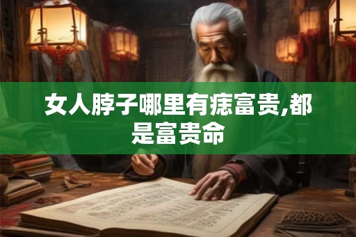 女人脖子哪里有痣富贵,都是富贵命 女人脖子哪里有痣富贵,都是富贵命