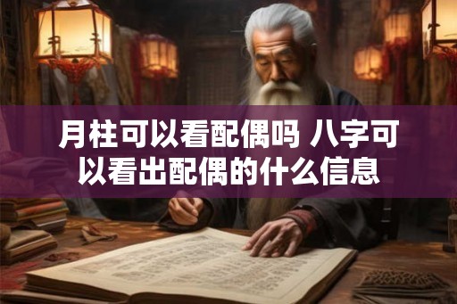 月柱可以看配偶吗 八字可以看出配偶的什么信息