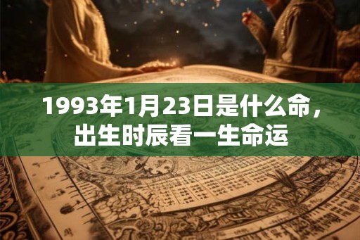 1993年1月23日是什么命，出生时辰看一生命运