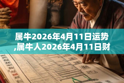 属牛2026年4月11日运势,属牛人2026年4月11日财运,生肖牛2026年4月11日运势