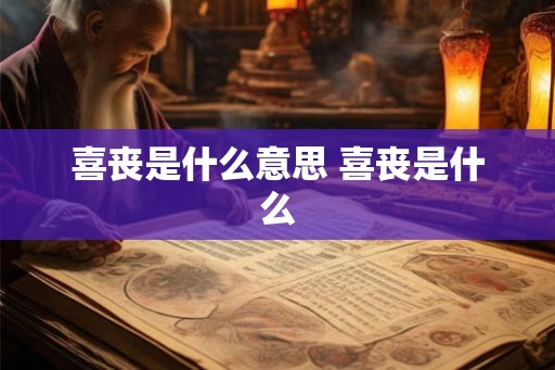 喜丧是什么意思 喜丧是什么
