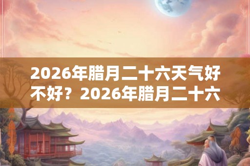 2026年腊月二十六天气好不好?2026年腊月二十六是几九? 2026年腊月二十六天气好不好?2026年腊月二十六是几九?