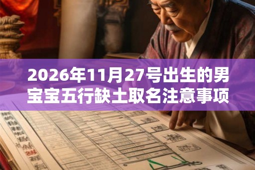 2026年11月27号出生的男宝宝五行缺土取名注意事项