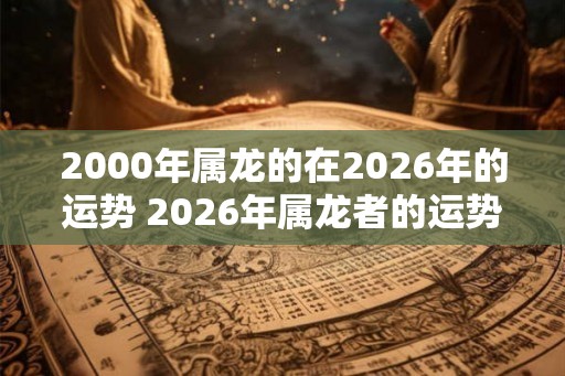 2000年属龙的在2026年的运势 2026年属龙者的运势如何