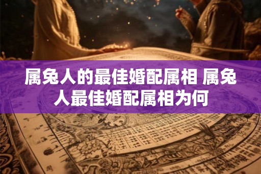 属兔人的最佳婚配属相 属兔人最佳婚配属相为何