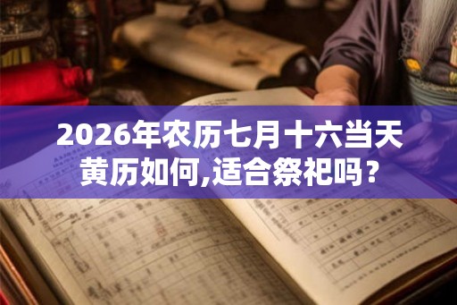 2026年农历七月十六当天黄历如何,适合祭祀吗？